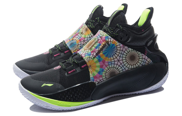 Li Ning SONIC 9 Notre Dame De Paris Rebound And Wear resistant Mid top Basketball Shoes Men’s Black