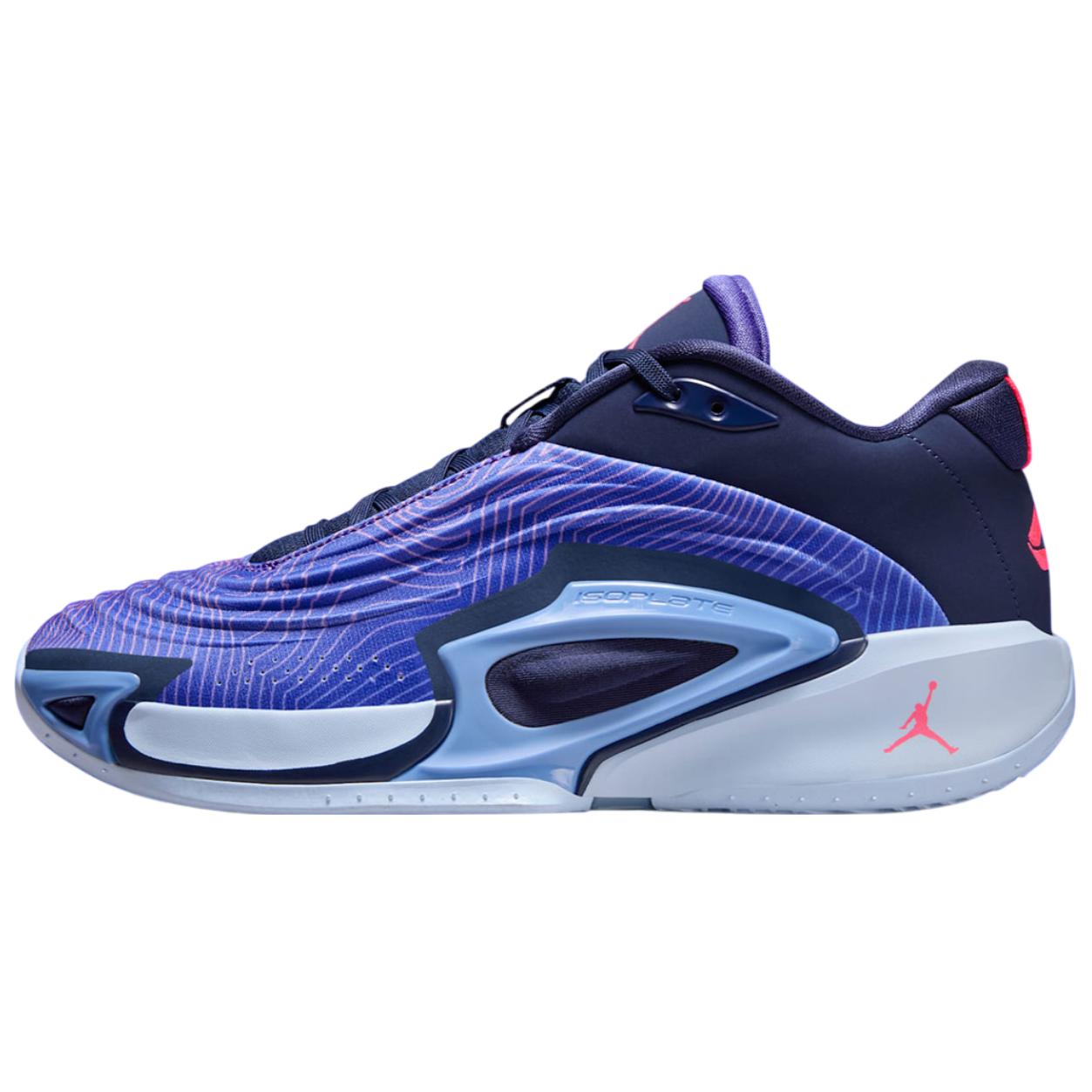 Jordan Luka 3 Slip Resistant Abrasion Resistant Low top Basketball Shoes Men's Purple
