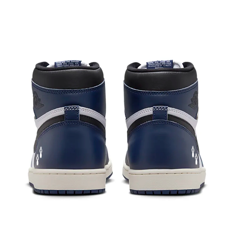 Jordan Air Jordan 1 Cushioning Slip Resistant Breathable Mid top Vintage Basketball Shoes Men’s Blue