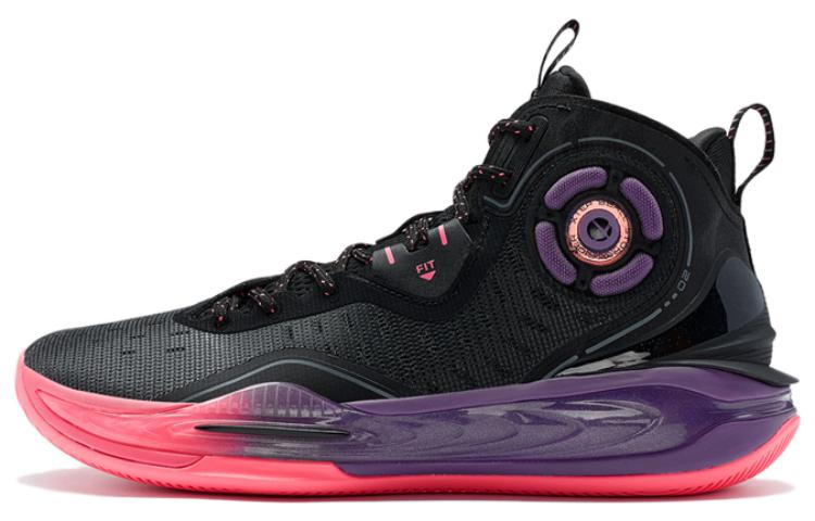XTEP Wind Style 2 Cushioning, Wear Resistant Low top Basketball Shoes Men’s Black Purple