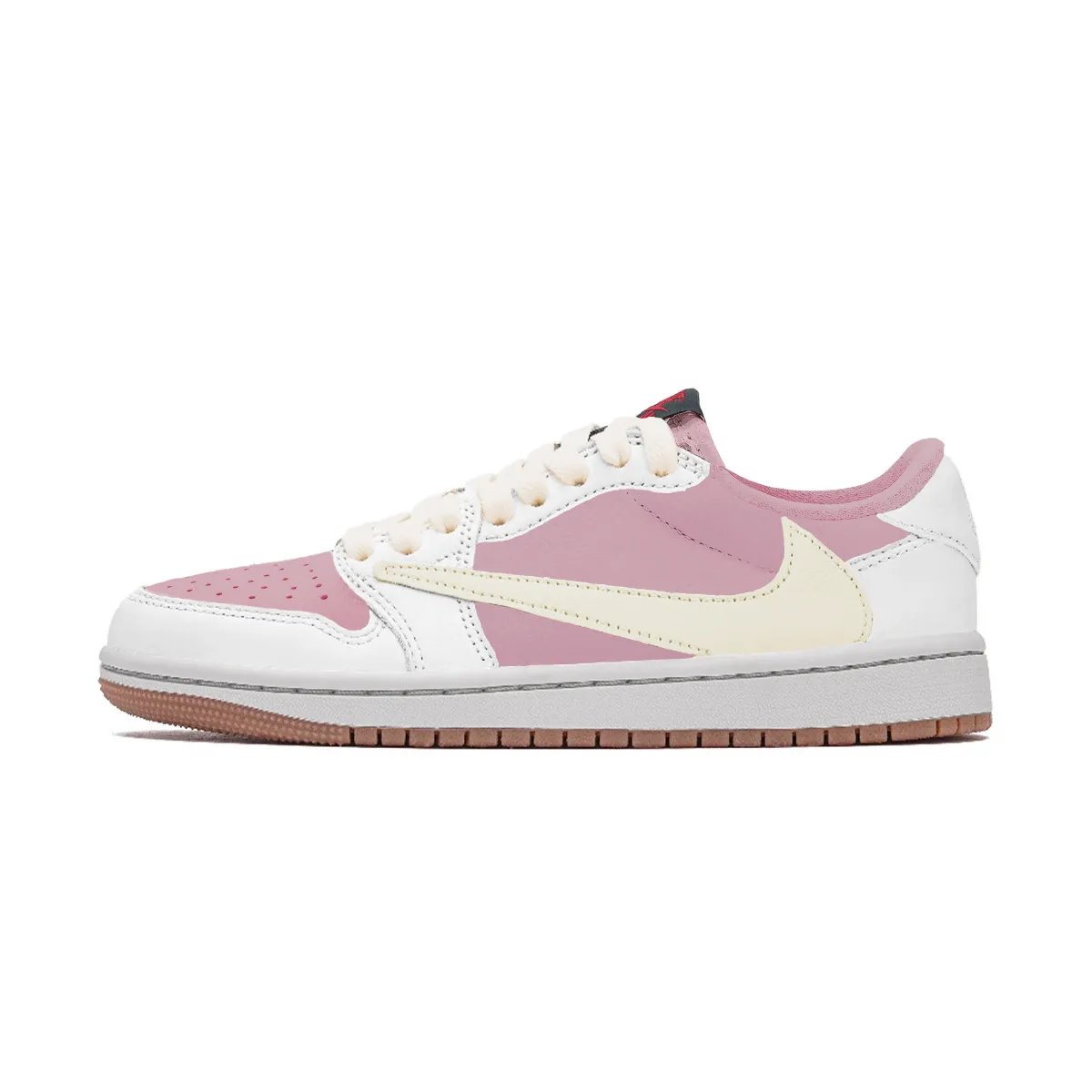Travis Scott x Jordan Air Jordan 1 Hook Leather Cushioning Slip Resistant Abrasion Resistant