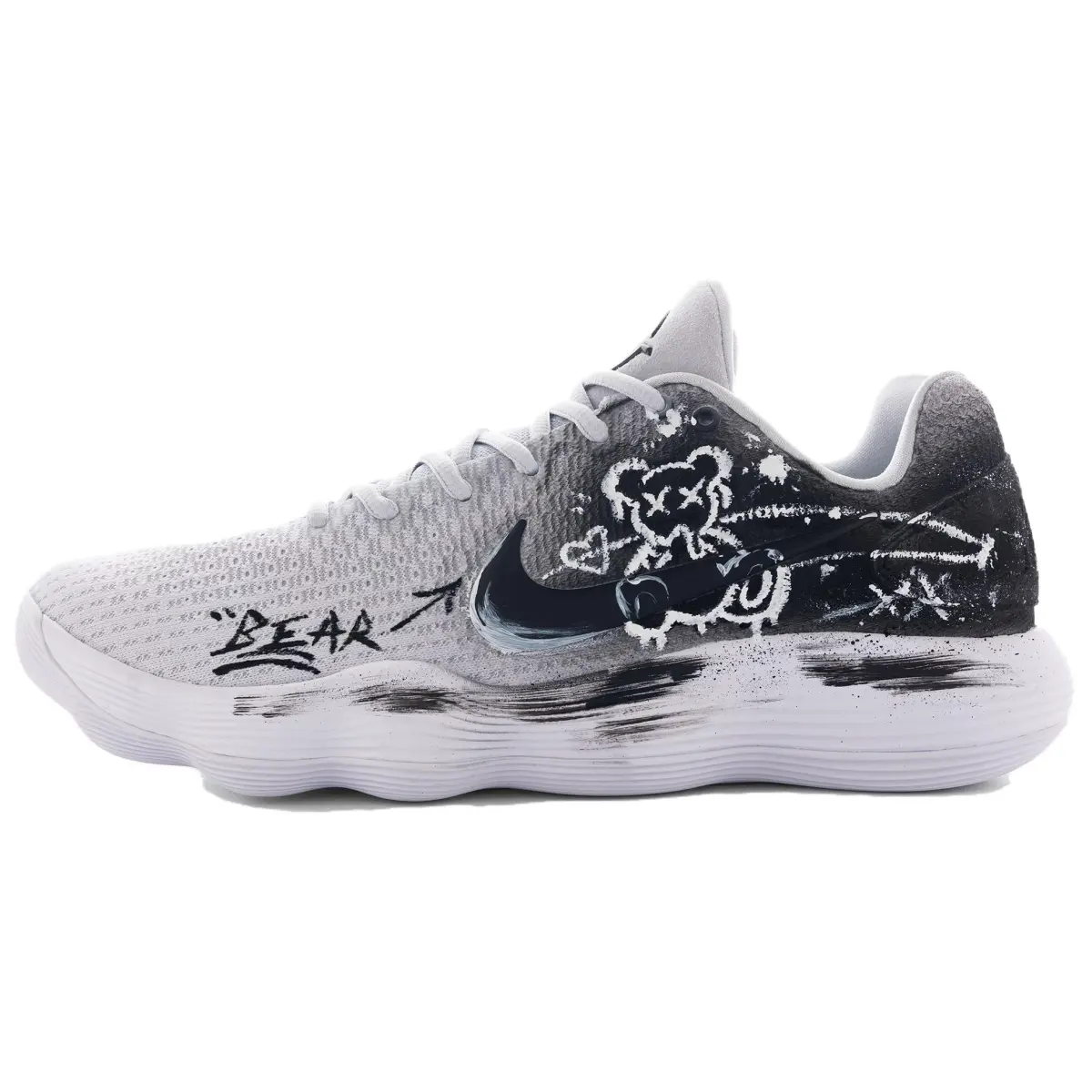 Nike Hyperdunk 2017 Slip Resistant Low top Basketball Shoes Men's Black Gray