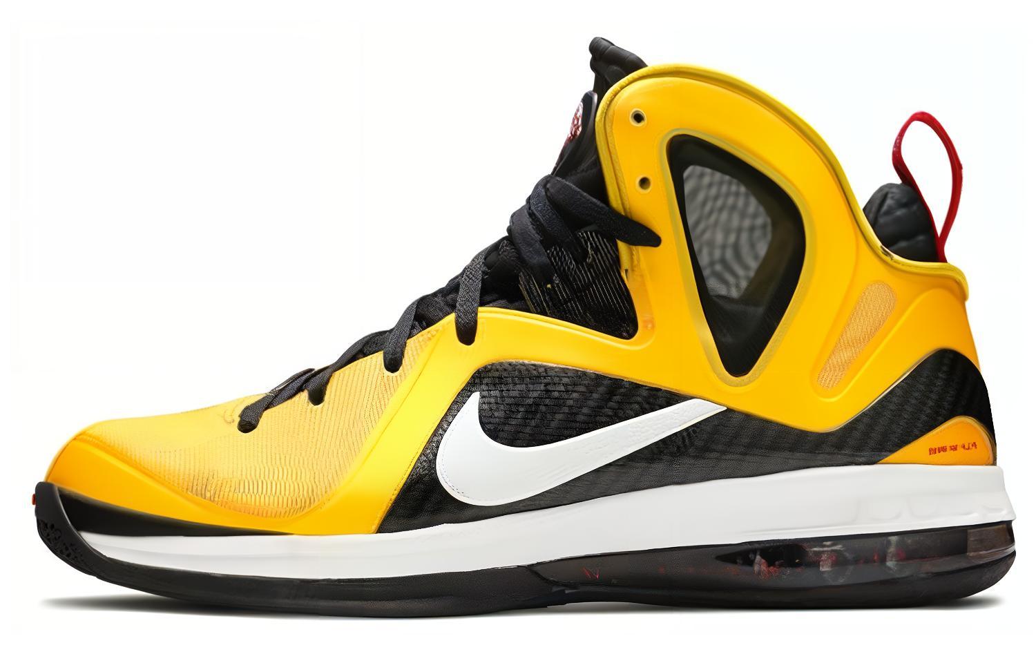 Мужские кроссовки Nike Lebron 9 Elite Taxi (черно-желтые)
