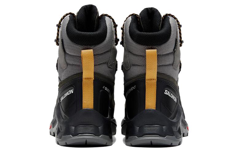 SALOMON Quest Element Lace Up High top Hiking Mountaineering Shoes Men’s Gray