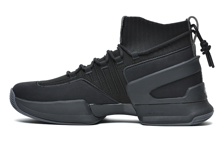 EQLZ EQUALIZER Zero Evo Textile, Artificial Leather Abrasion Resistant Mid top Basketball Shoes Men’s Black