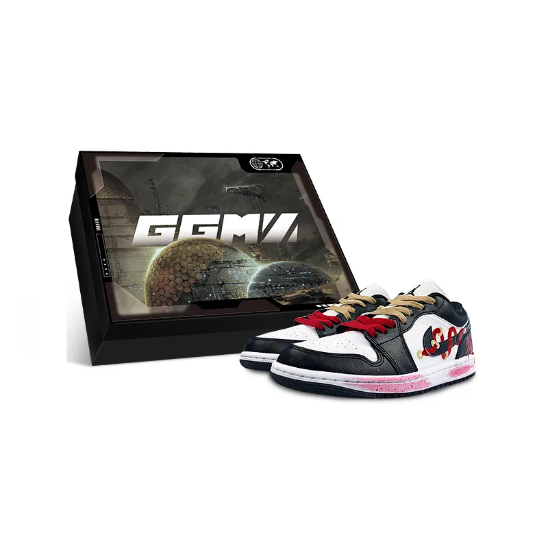 Jordan Air Jordan 1 Slip Resistant Low top Vintage Unisex Black White Red