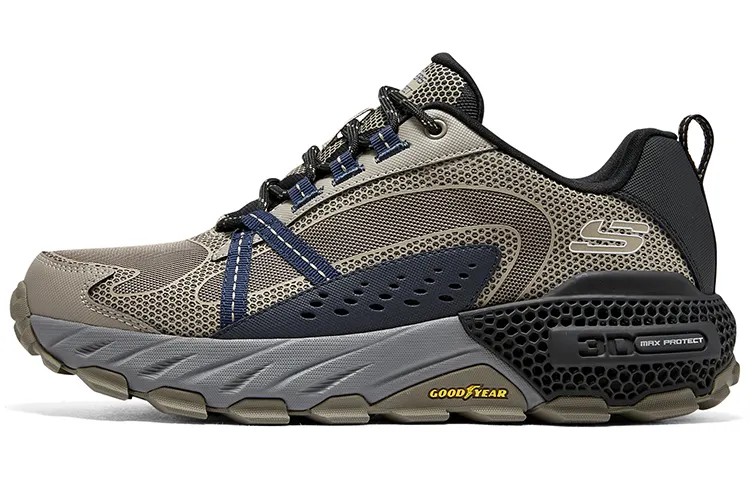 Skechers D'Lites 4.0 Artificial Leather, Leather Comfortable Low top Hiking Shoes Men's Taupe