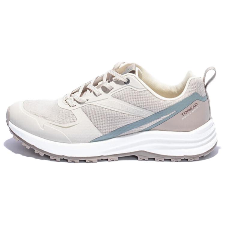 TOREAD Outdoor Sports Slip Resistant, Breathable, Lightweight Low top Hiking Shoes Men’s Ecru