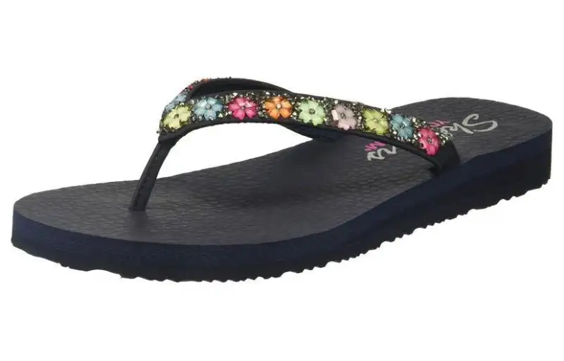 Skechers Slip Resistant Abrasion Resistant Flip Flops Women's Black
