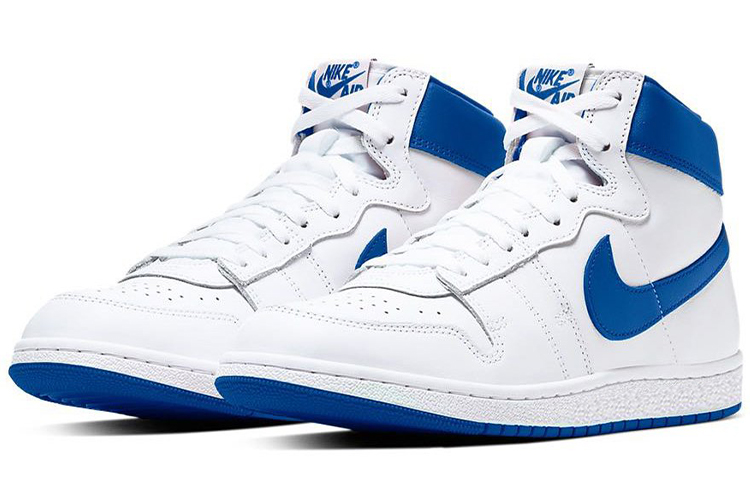 Высокие кроссовки Nike x A Ma Maniére Air Ship SP Game Royal (бело-синие) — Белый / синий — фото 2