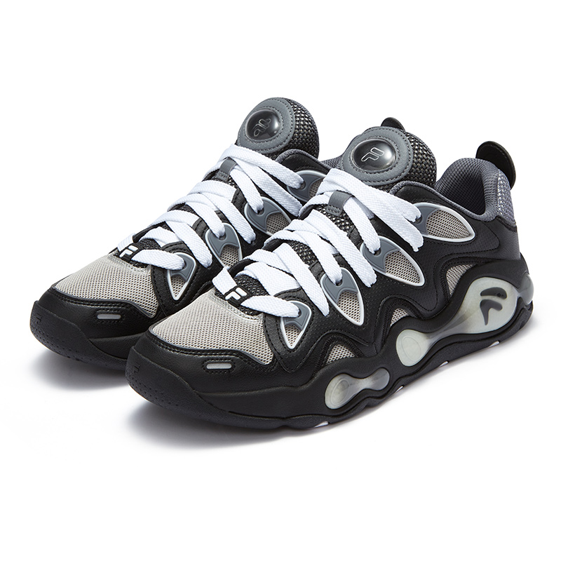 FILA FUSION VERTICAL Crack Shoes Low top Basketball Shoes Men’s Silver Gray Black