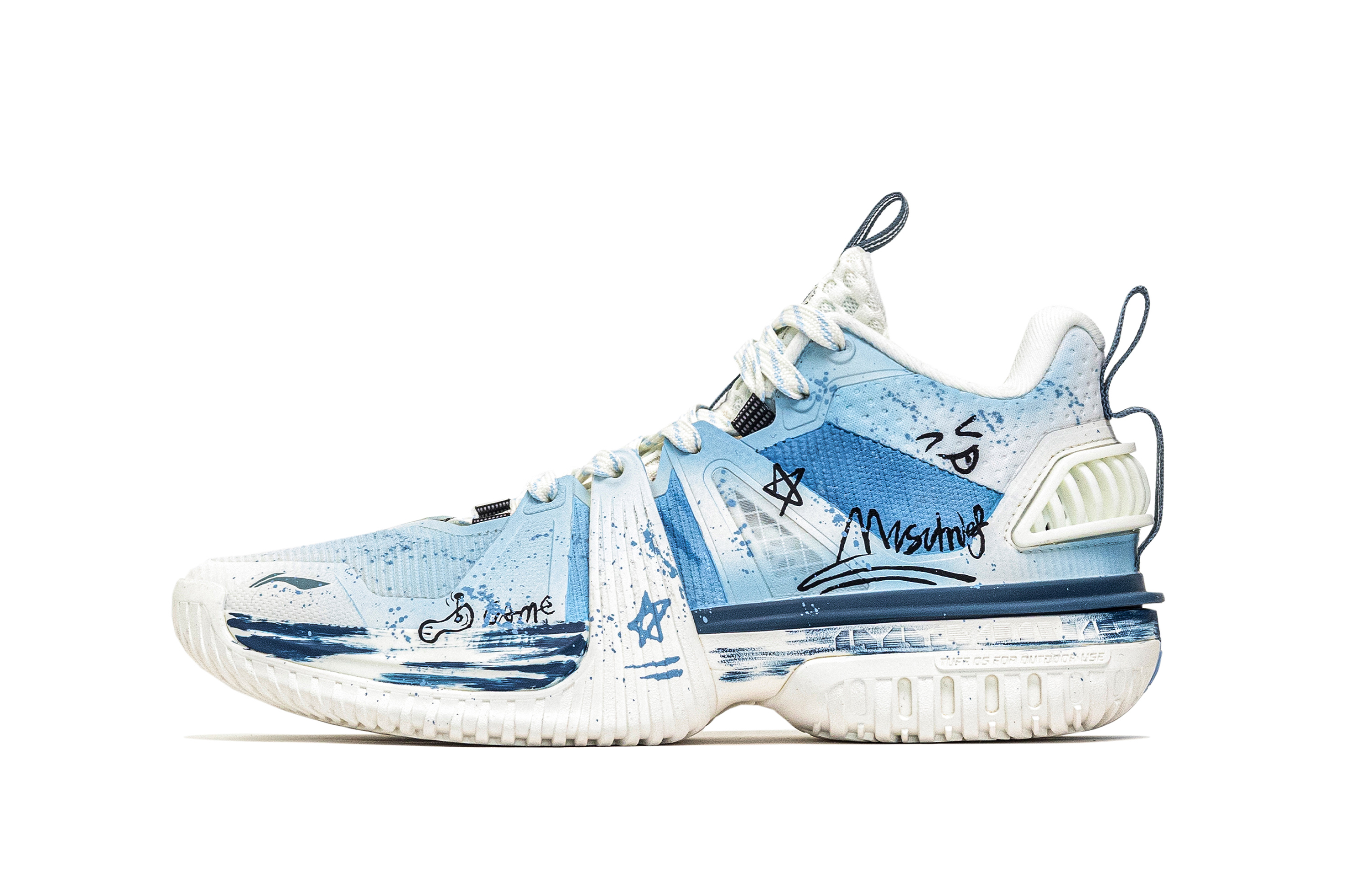 Li Ning Storm 2024 TPU Slip Resistant Abrasion Resistant Slip Resistant Abrasion Resistant Low top
