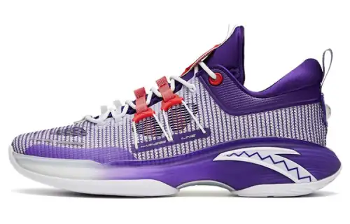 Anta ZUP series nitrogen technology non-slip wear-resistant low-top basketball shoes men's purple and white Toronto Achiuwa PE