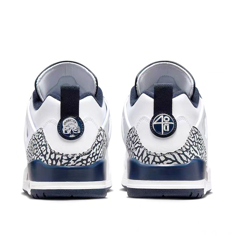 Jordan Spizike Cushioning Slip Resistant Low top Vintage Basketball Shoes Men’s White Blue