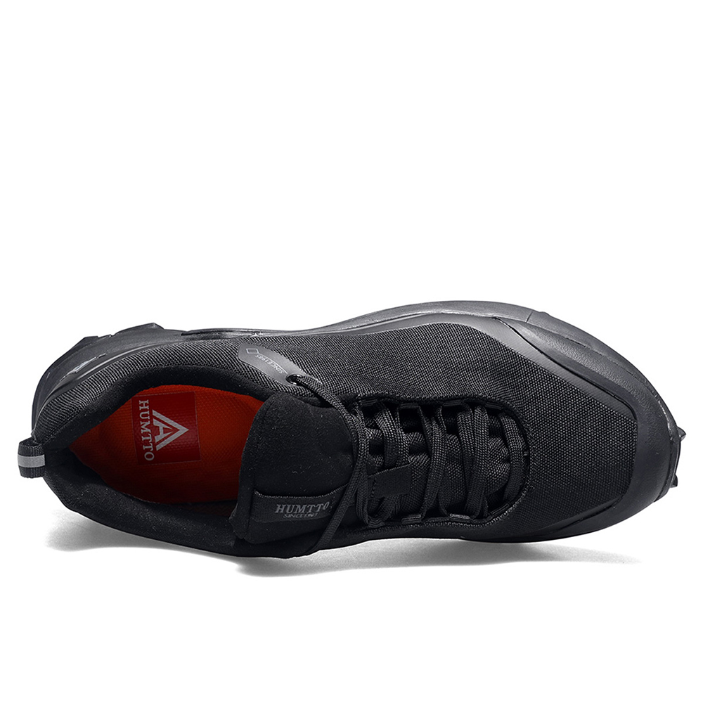 HUMTTO Cushioning Slip Resistant Breathable Low top Mountaineering Shoes Men’s Black