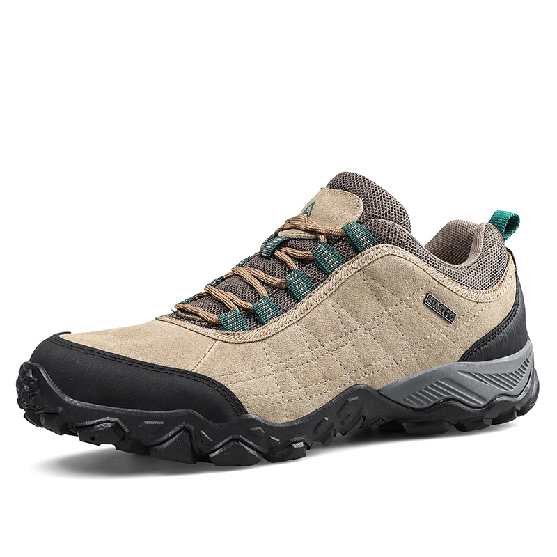 HUMTTO Cow Leather, Textile Cushioning Breathable Support Cushioning Breathable Support Low top Mountaineering Shoes