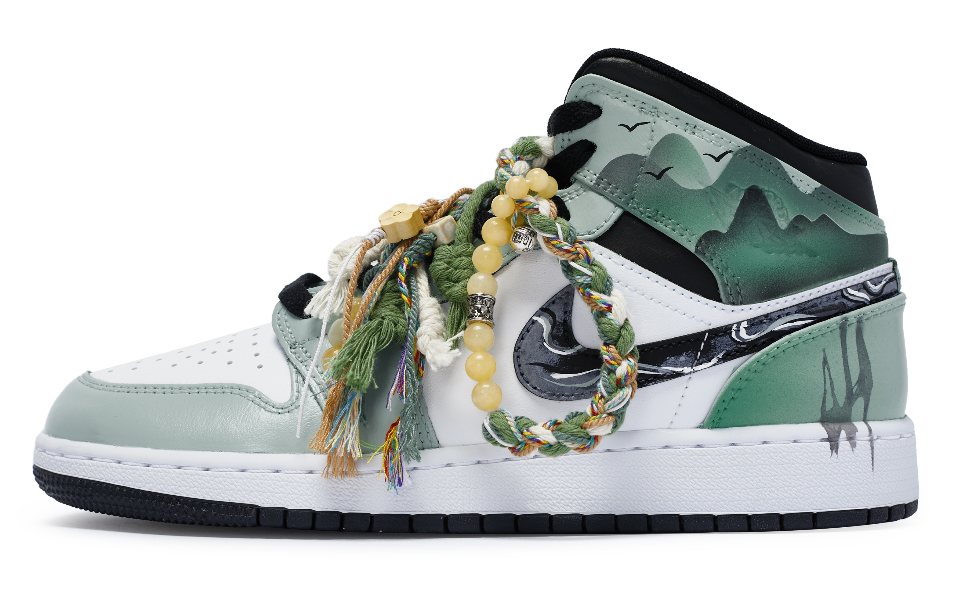 Jordan Air Jordan 1 811 Manufacturing, Poetry Collection, Green Mountain Beyond The Hills Mid top