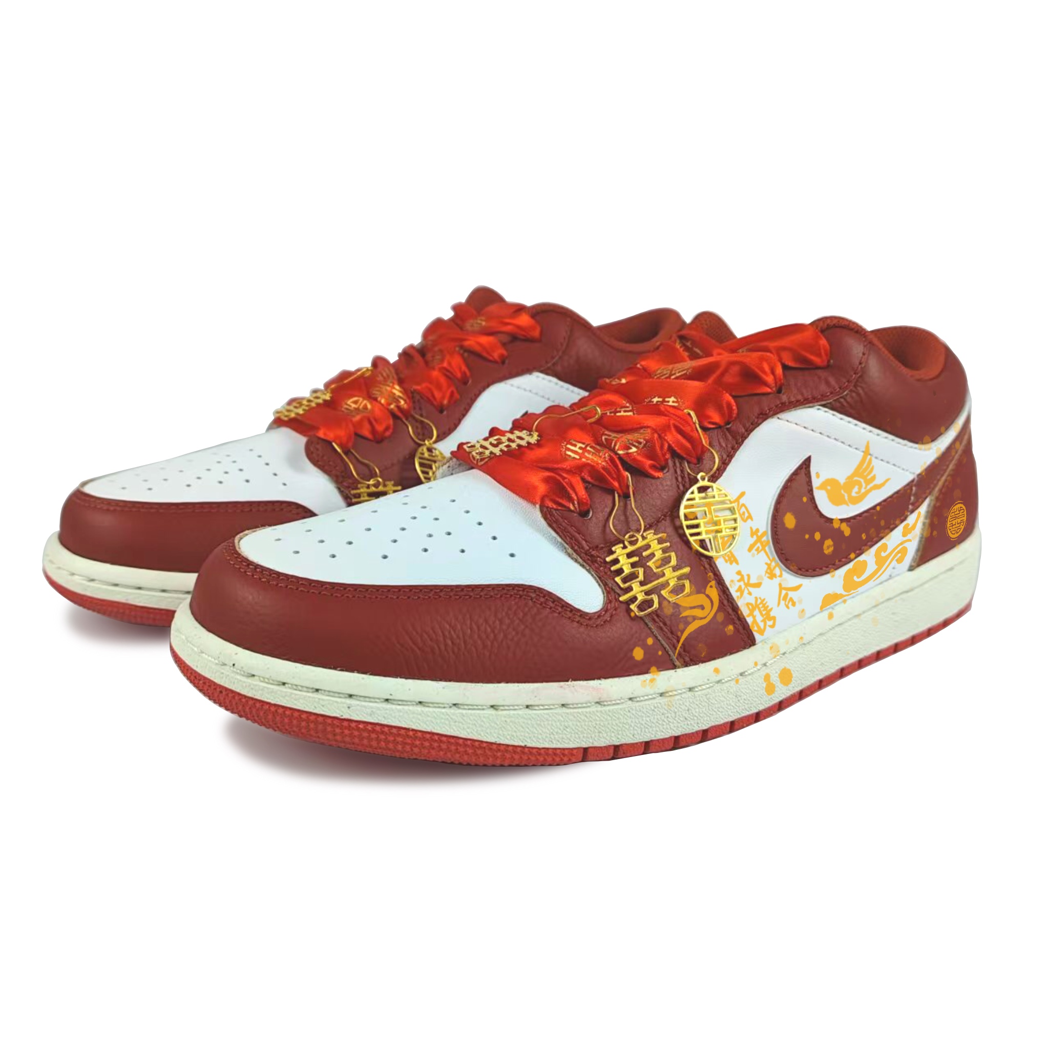 Jordan Air Jordan 1 Abrasion Resistant Low top Vintage Basketball Shoes Women’s White