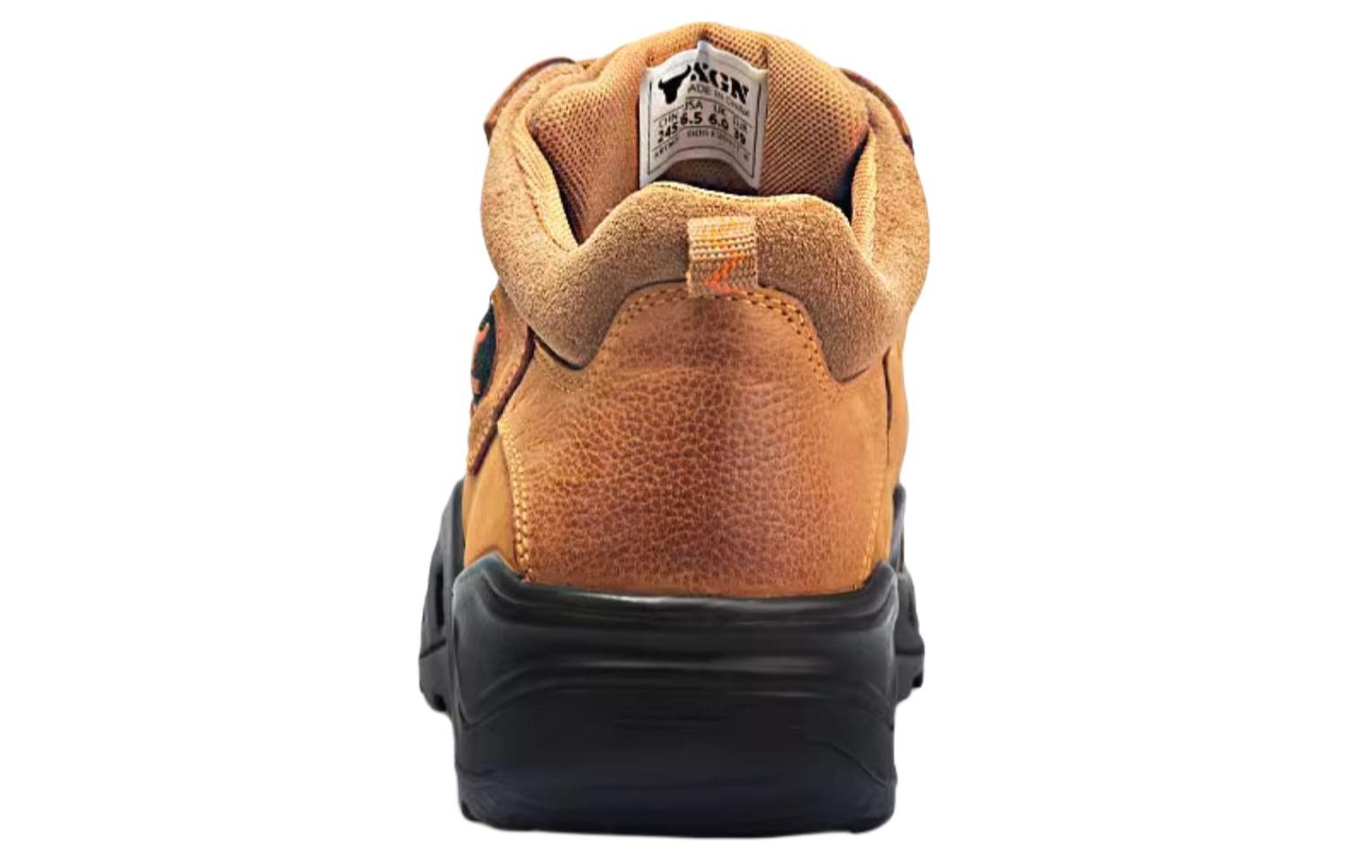 XGN Breathable Cushioning Slip Resistant Mid top Mountaineering Shoes Men’s Earth Yellow