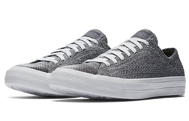 Кеды Nike x Converse Chuck Taylor All Star Low (серо-белые) — Серый / белый — фото 3