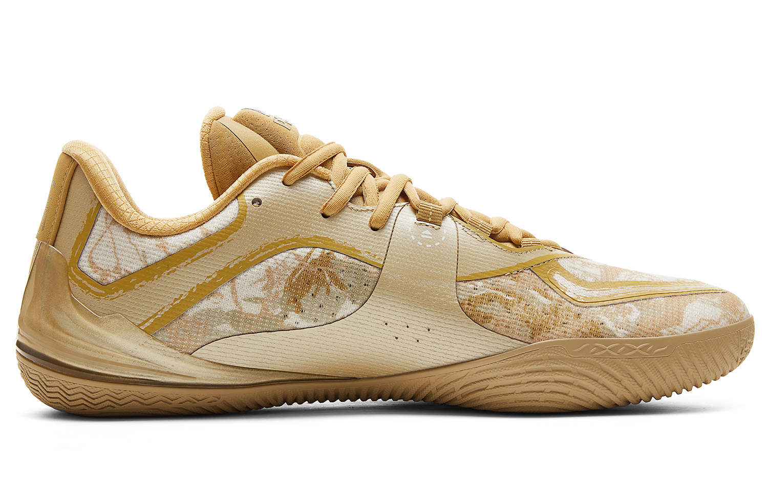 PEAK Cushioning Slip Resistant Coverage Rebound Low top Basketball Shoes Men’s Yellow Brown Gold