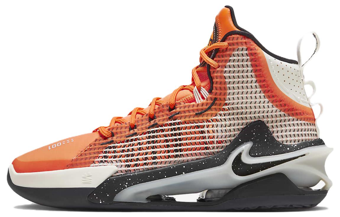 Nike Air Zoom GT Jump Ep Fashionable and Versatile High Top Basketball Shoes Men's Orange White Black