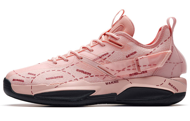 Anta Anta GH3 Nitrogen Technology Textile Synthetic Leather TPU Shock Absorbing Anti-Slip Wear-Resistant Wrapping Support Low-top Practical Basketball Shoes Men's Pink