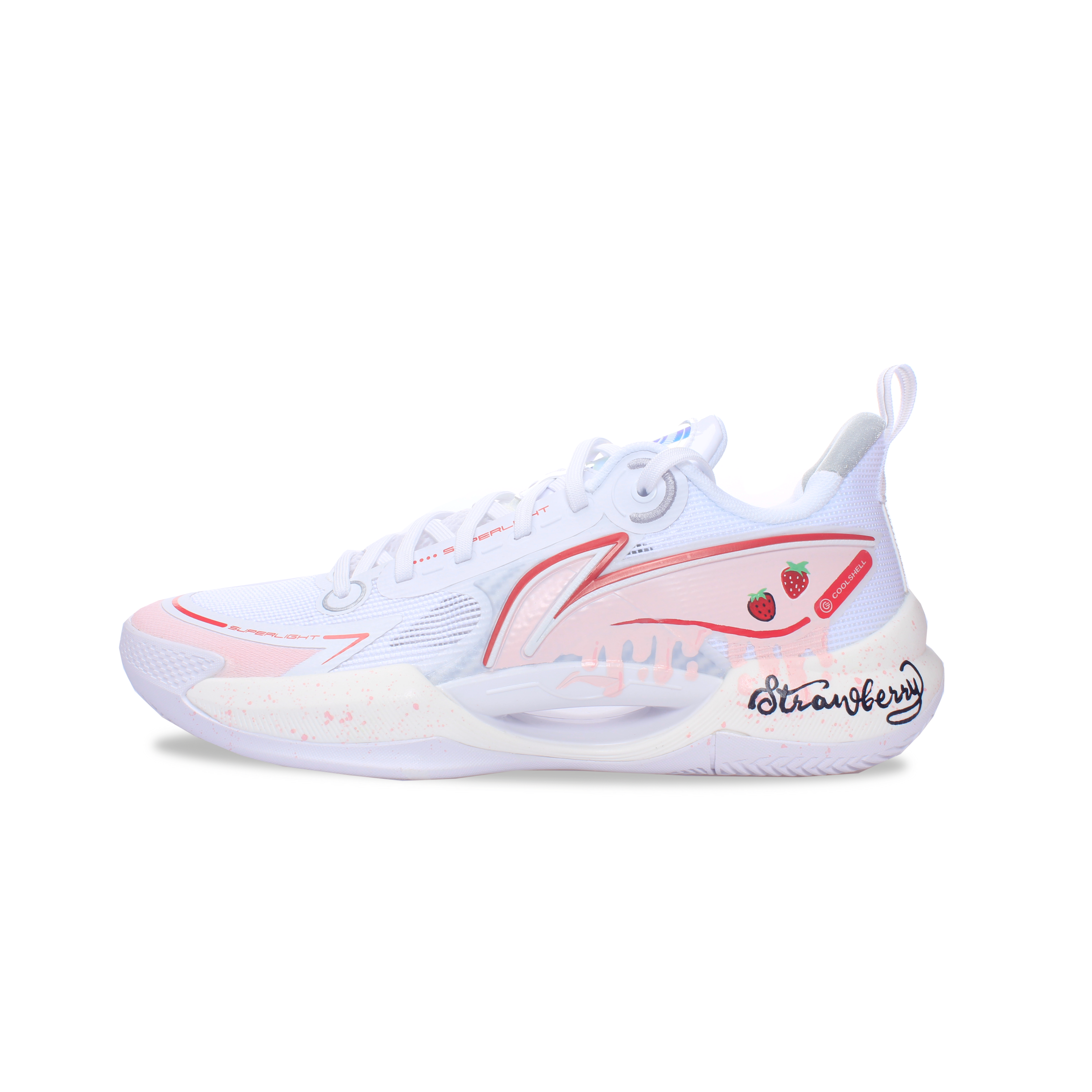 Li Ning Super Light V2 Cushioning, Wear Resistant Low top Basketball Shoes Men’s Pink White