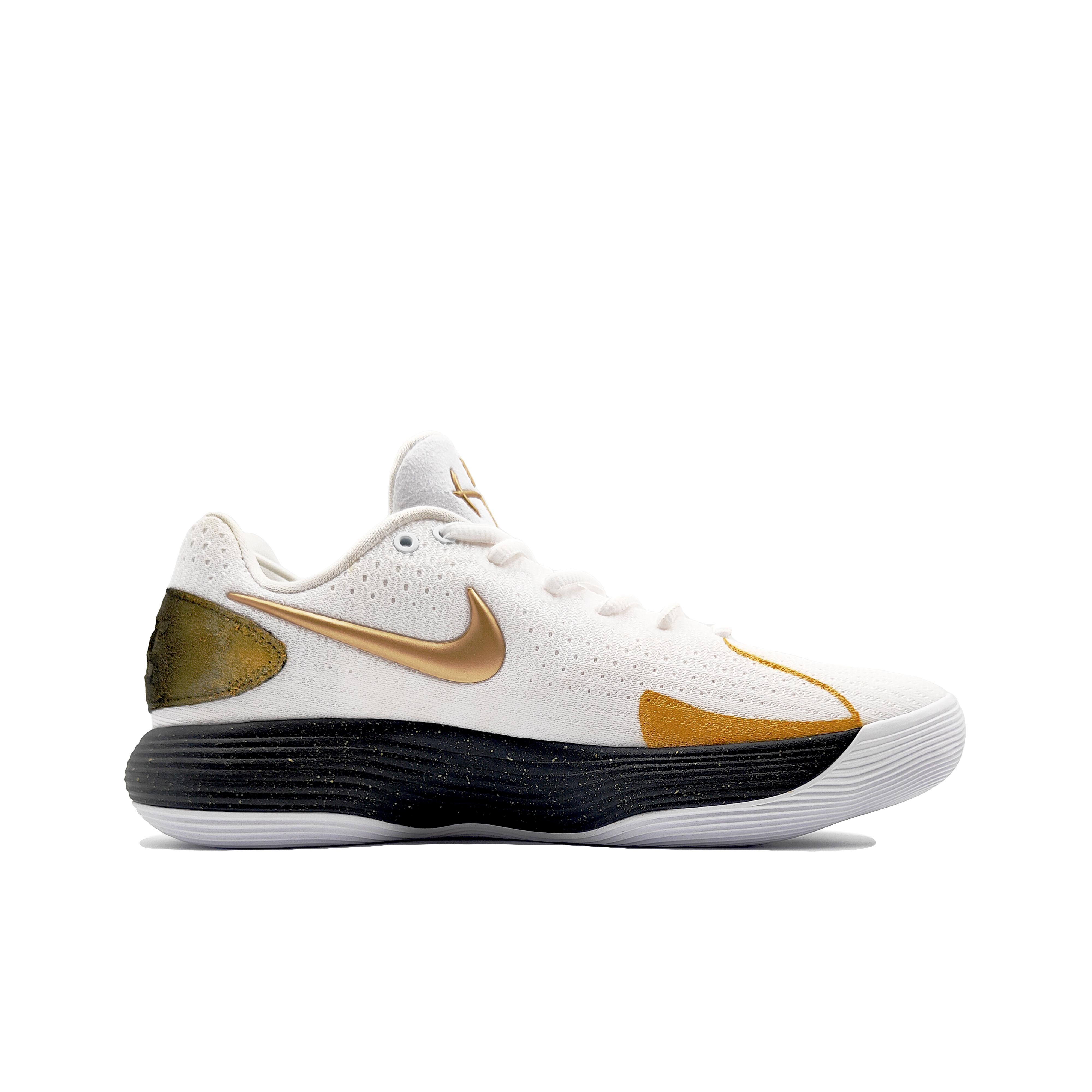 Nike Hyperdunk 2017 Basketball Shoes Unisex Low Top White/Black/Gold