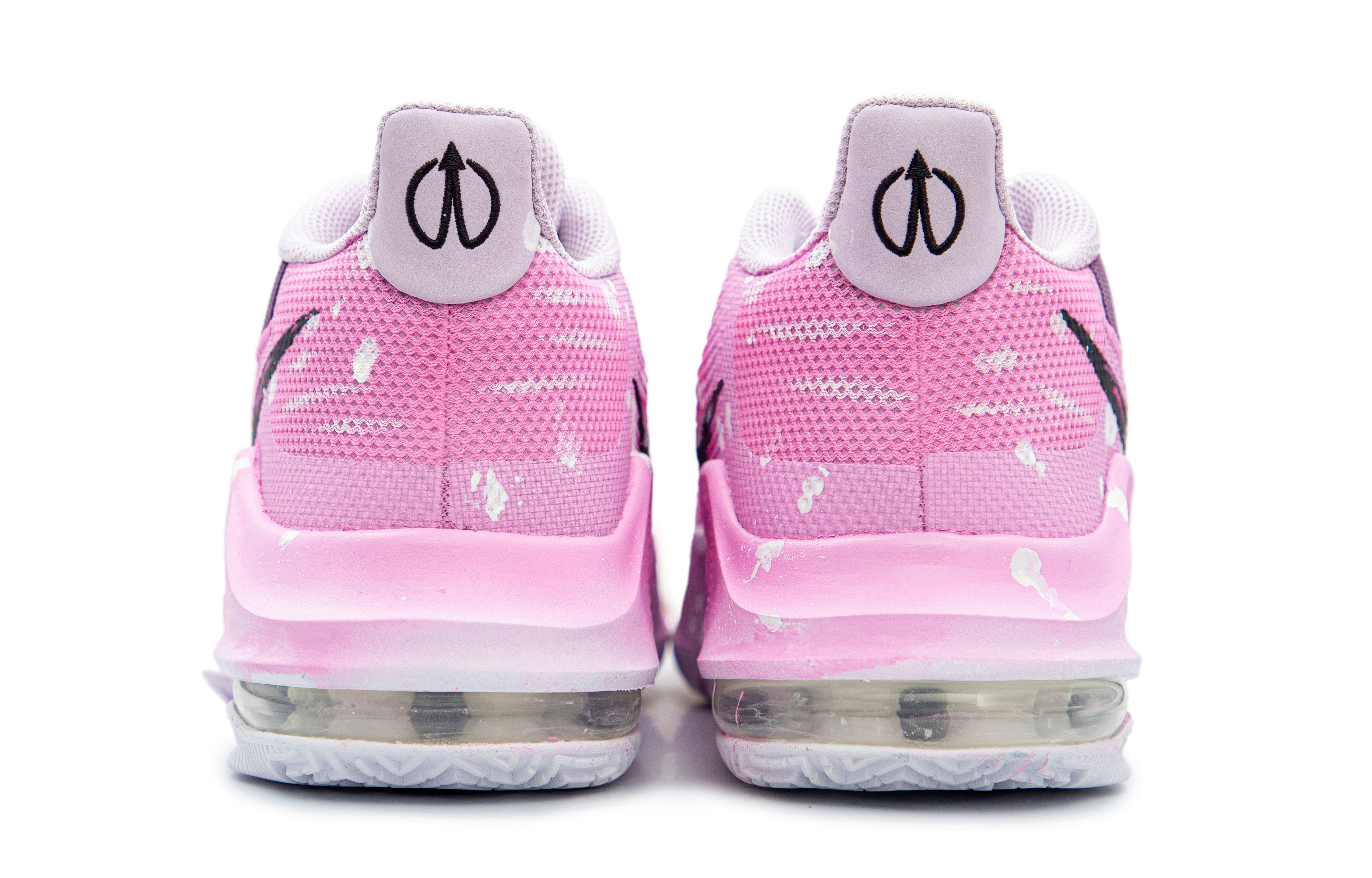 Nike Air Max Impact White Lover Cushioning Slip Resistant Abrasion Resistant Low top Basketball Shoes Unisex Black Pink
