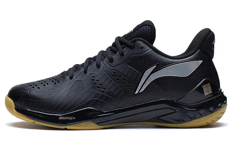 LiNing Cushioning Anti-Slip And Wear-Resistant Coverage Support Low-Top Badminton Shoes Unisex Black