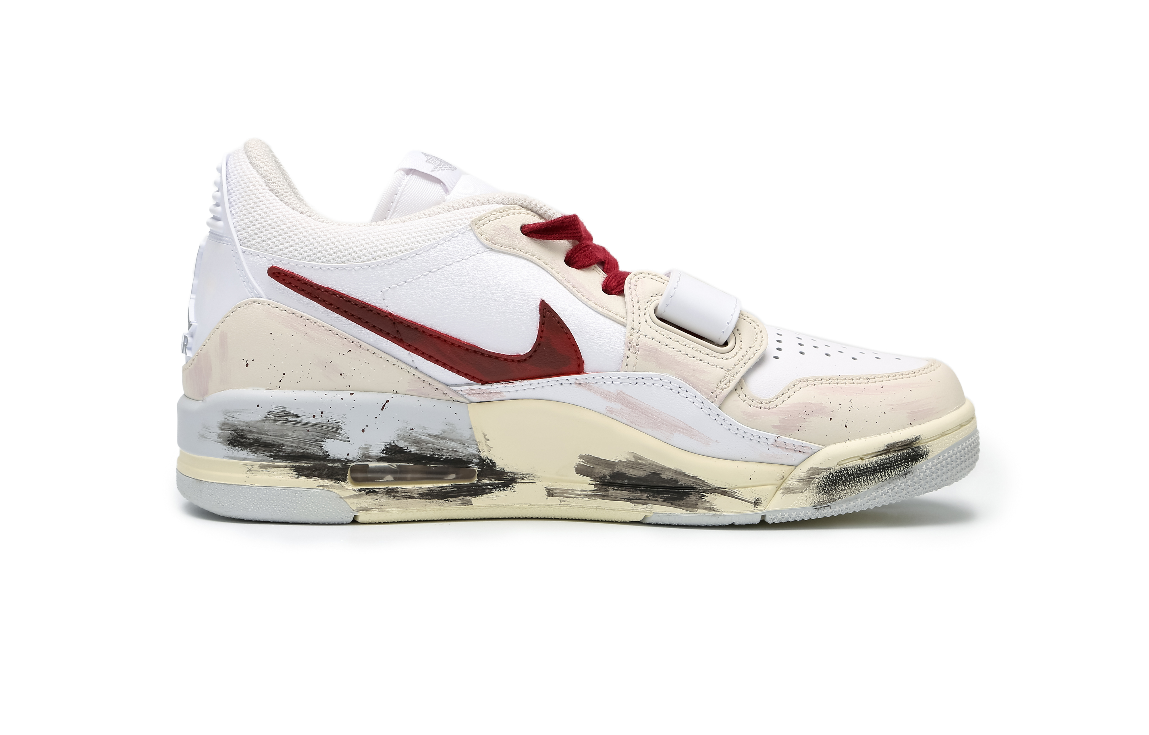 Jordan Legacy 312 Abrasion Resistant Low top Vintage Basketball Shoes Men’s White Red