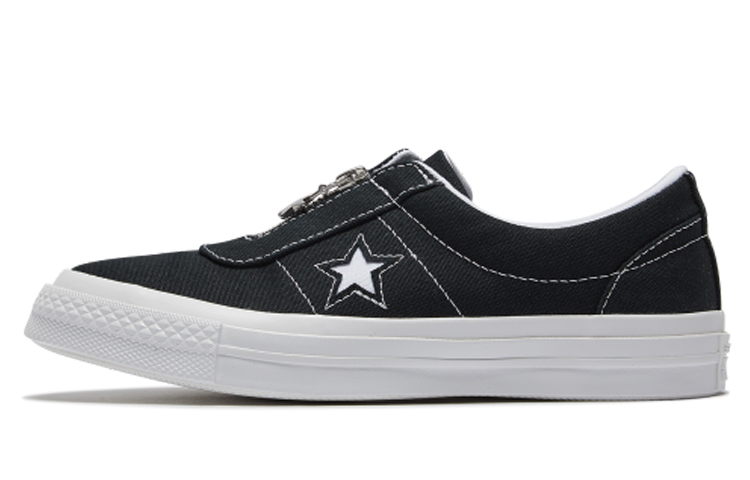 Женские кеды Converse One Star (черно-белые) — фото 1