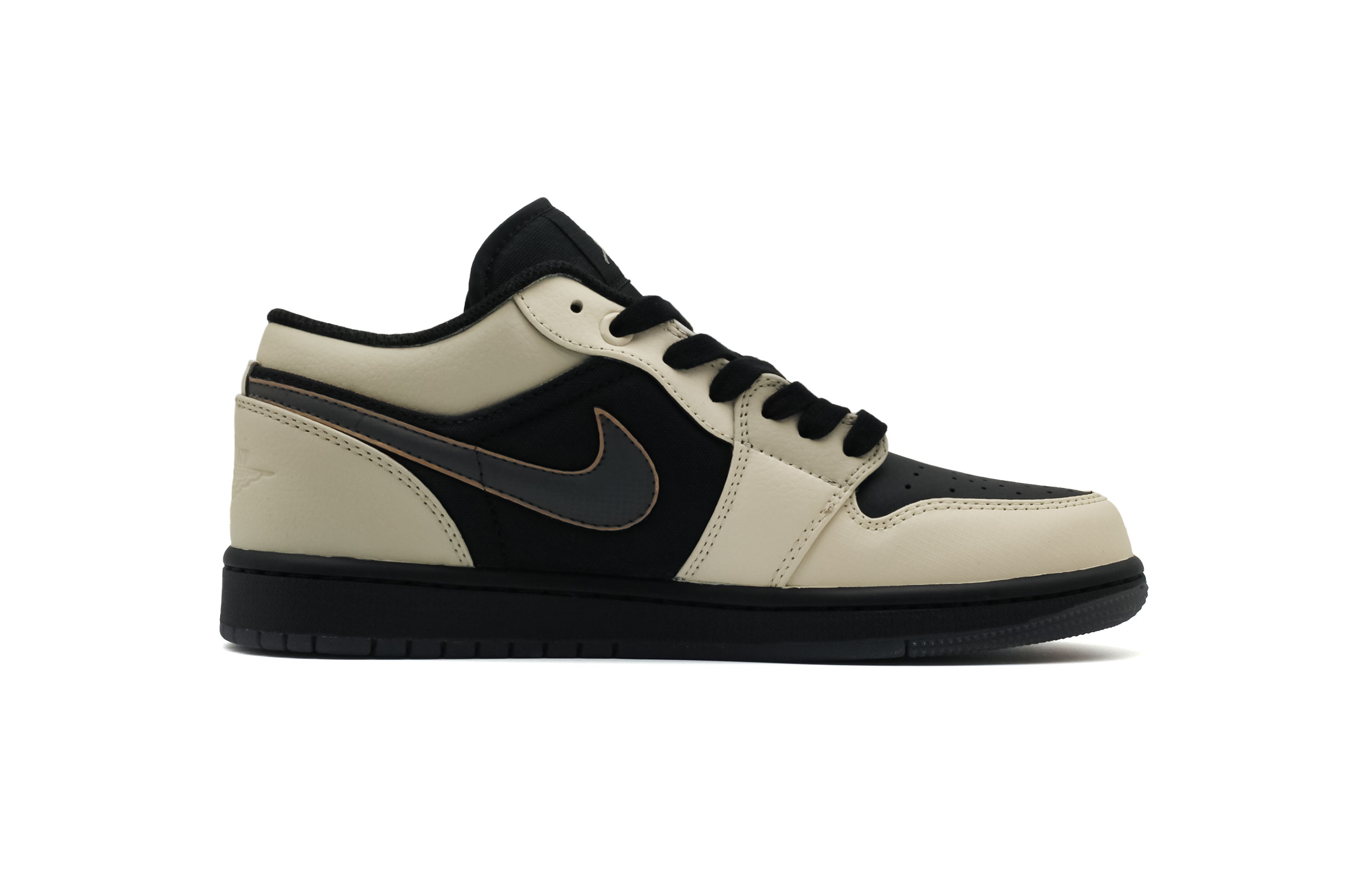 Jordan Air Jordan 1 Abrasion Resistant Abrasion Resistant Low top Vintage Basketball Shoes Unisex Black Brown