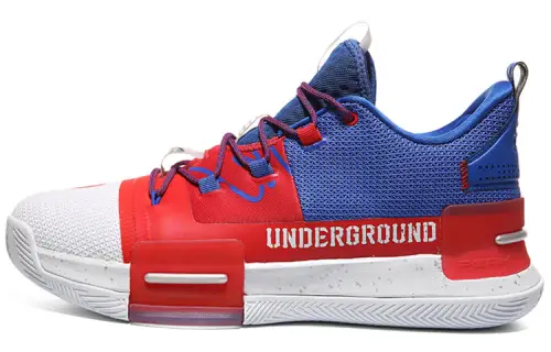 PEAK Flash Fabric Slip Resistant Abrasion Resistant Low top Basketball Shoes Men's Red Blue