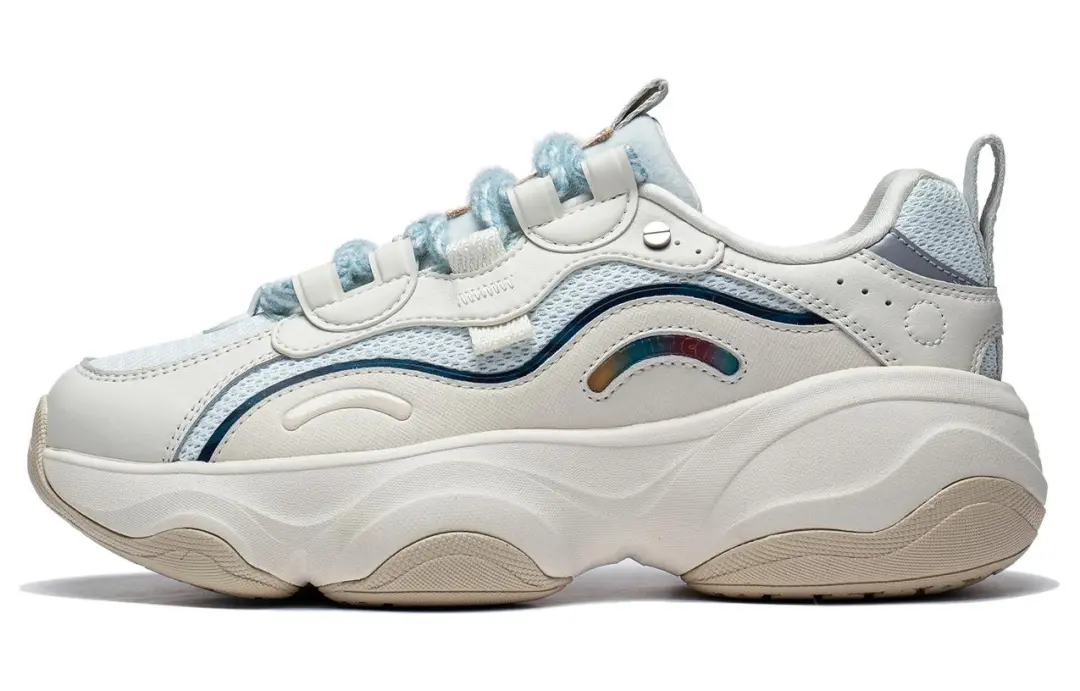 Disney x Li Ning Honey Comfortable Cushioning, Wear Resistant Low top Chunky Sneakers Women's Ecru