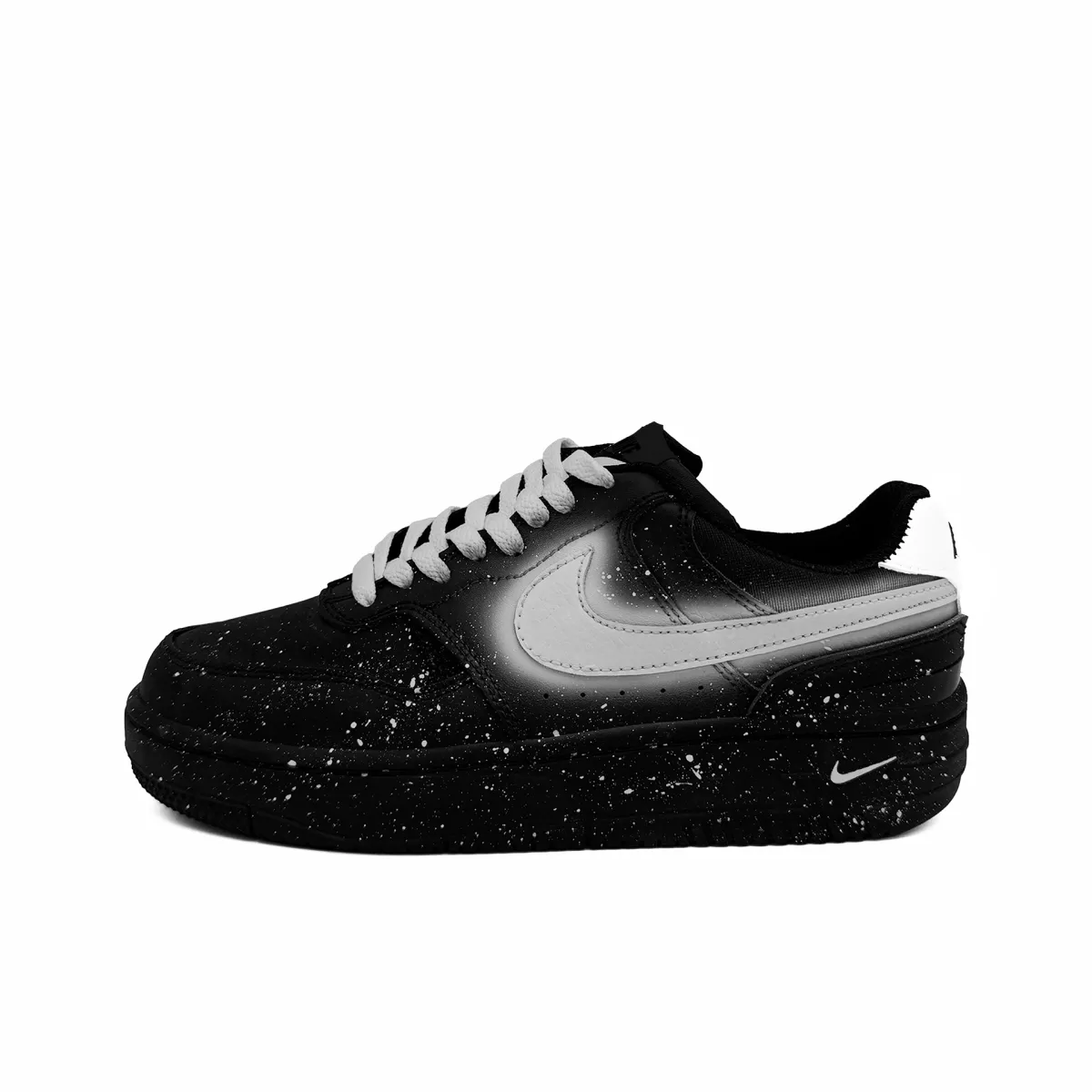 Nike Gamma Force Leather Slip Resistant Abrasion Resistant Low top Skateboard Shoes Women's Black White