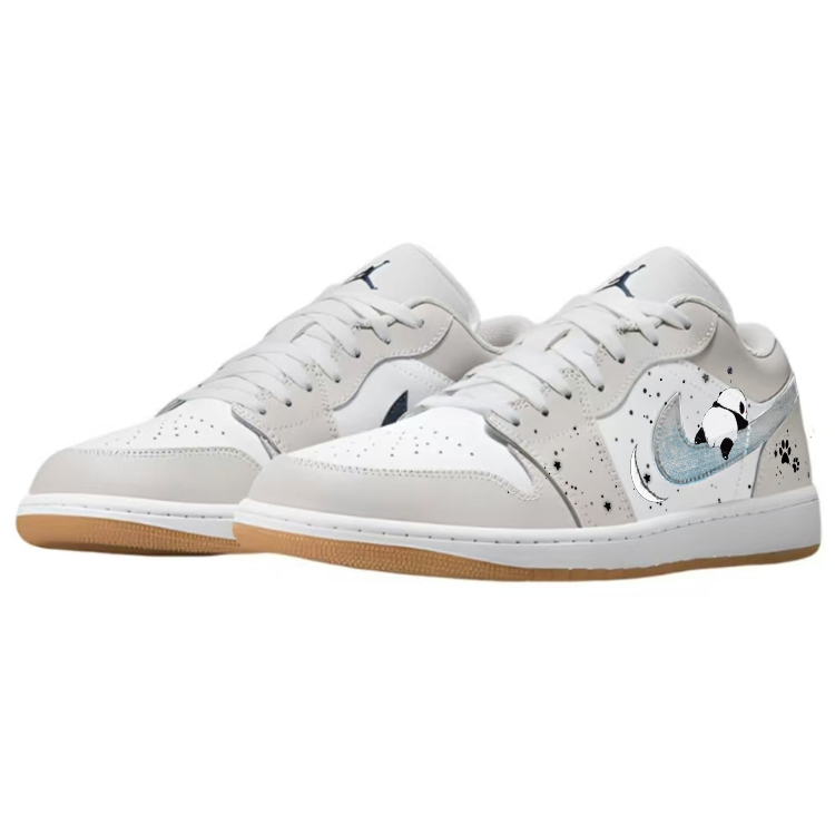 Jordan Air Jordan 1 Vintage Basketball Shoes Unisex Low Top White/Gray