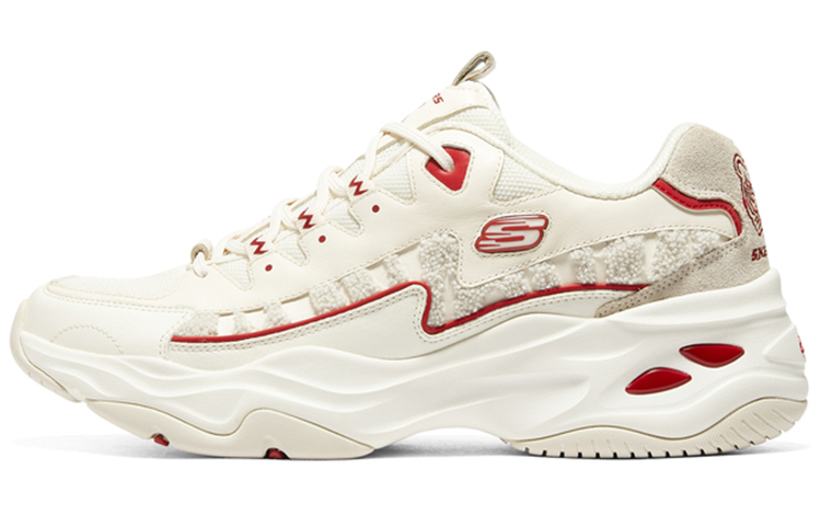 Мужские кроссовки Skechers D'LITES (бело-красные)