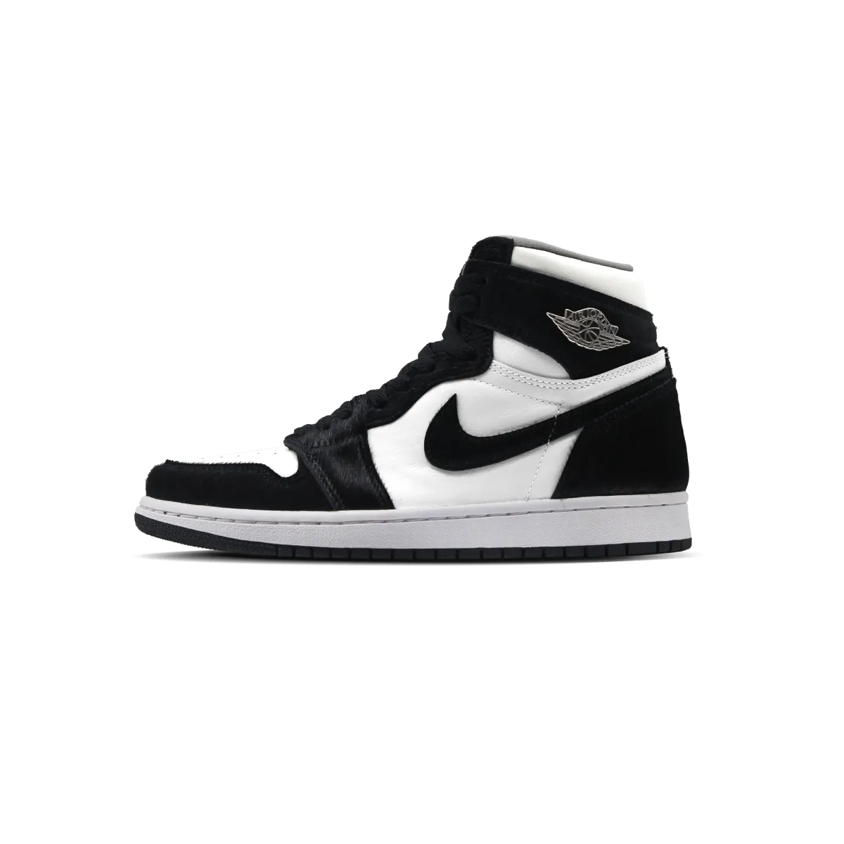 Jordan Air Jordan 1 Retro High OG Panda, Black White Colorway, Outer Fiber High top Vintage Basketball Shoes Women's