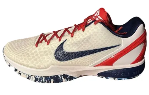 Nike Zoom Kobe 6 PEs 'Team USA' Slip Resistant Low top Basketball Shoes Men's White Blue