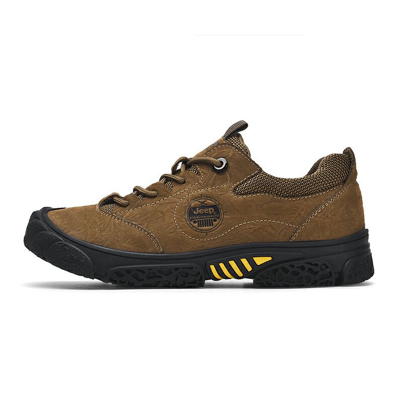 Jeep Cushioning Abrasion Resistant Coverage Low top Outdoor Hiking Shoes Men’s Black