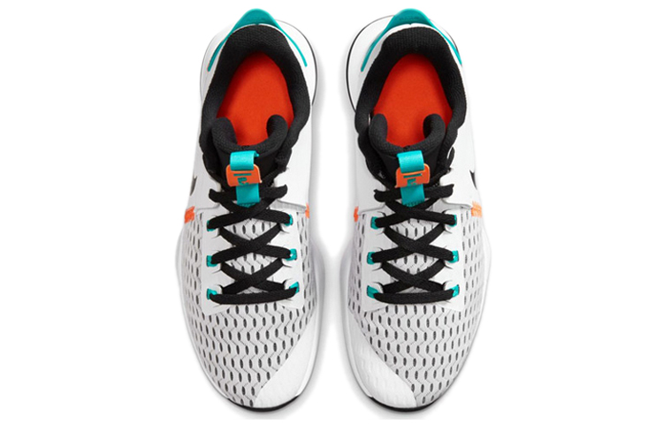 Кроссовки Nike Witness 5 LeBron EP (бело-зелено-оранжевые) — 白/绿/橘 — фото 4