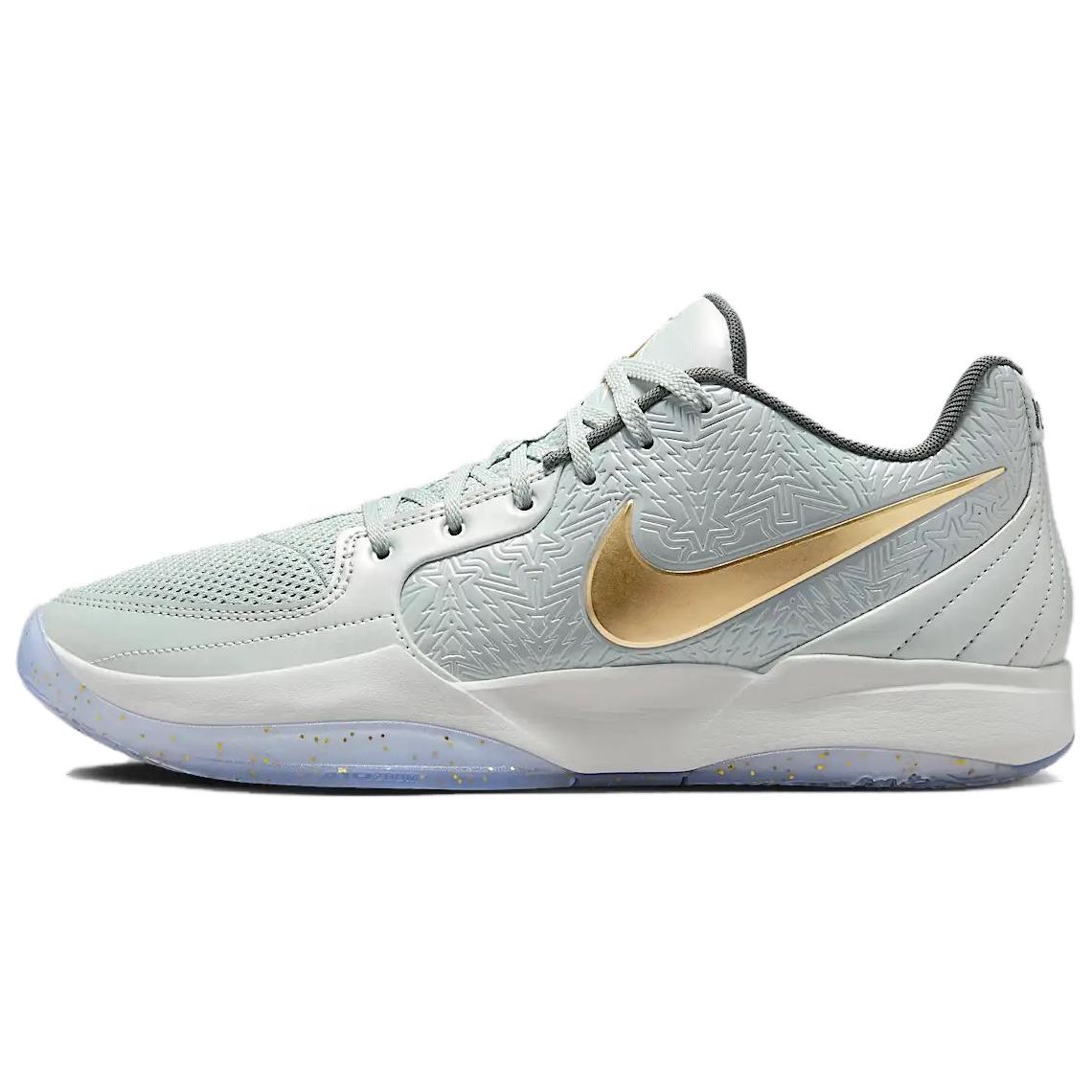 Nike Ja 2 Morant II \"Tree Top\" EP comfortable and versatile low-top basketball shoes men's silver gold gray