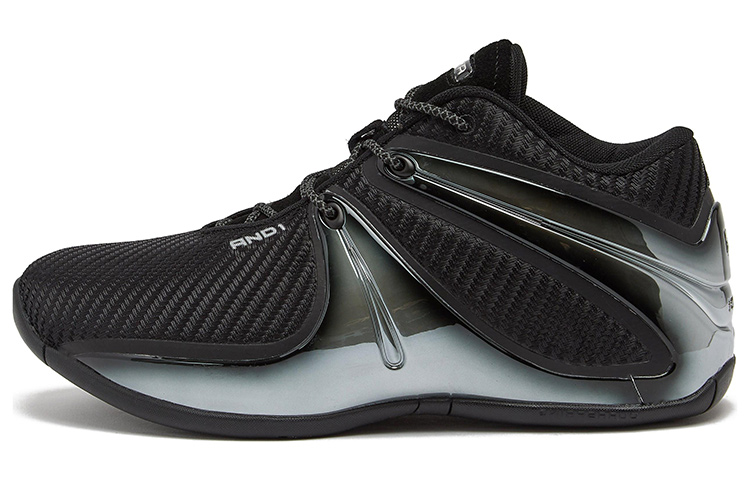 AND1 Rise Slip Resistant Abrasion Resistant Slip Resistant Abrasion Resistant Mid top Basketball Shoes Men’s Black