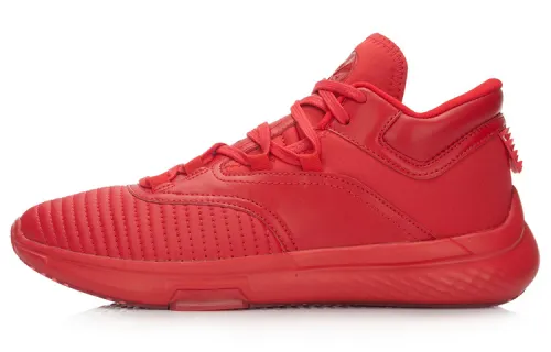 LiNing Samu Wade fabric synthetic leather shock-absorbing, non-slip, wear-resistant and rebound low-top retro basketball shoes, same style for men and women, red