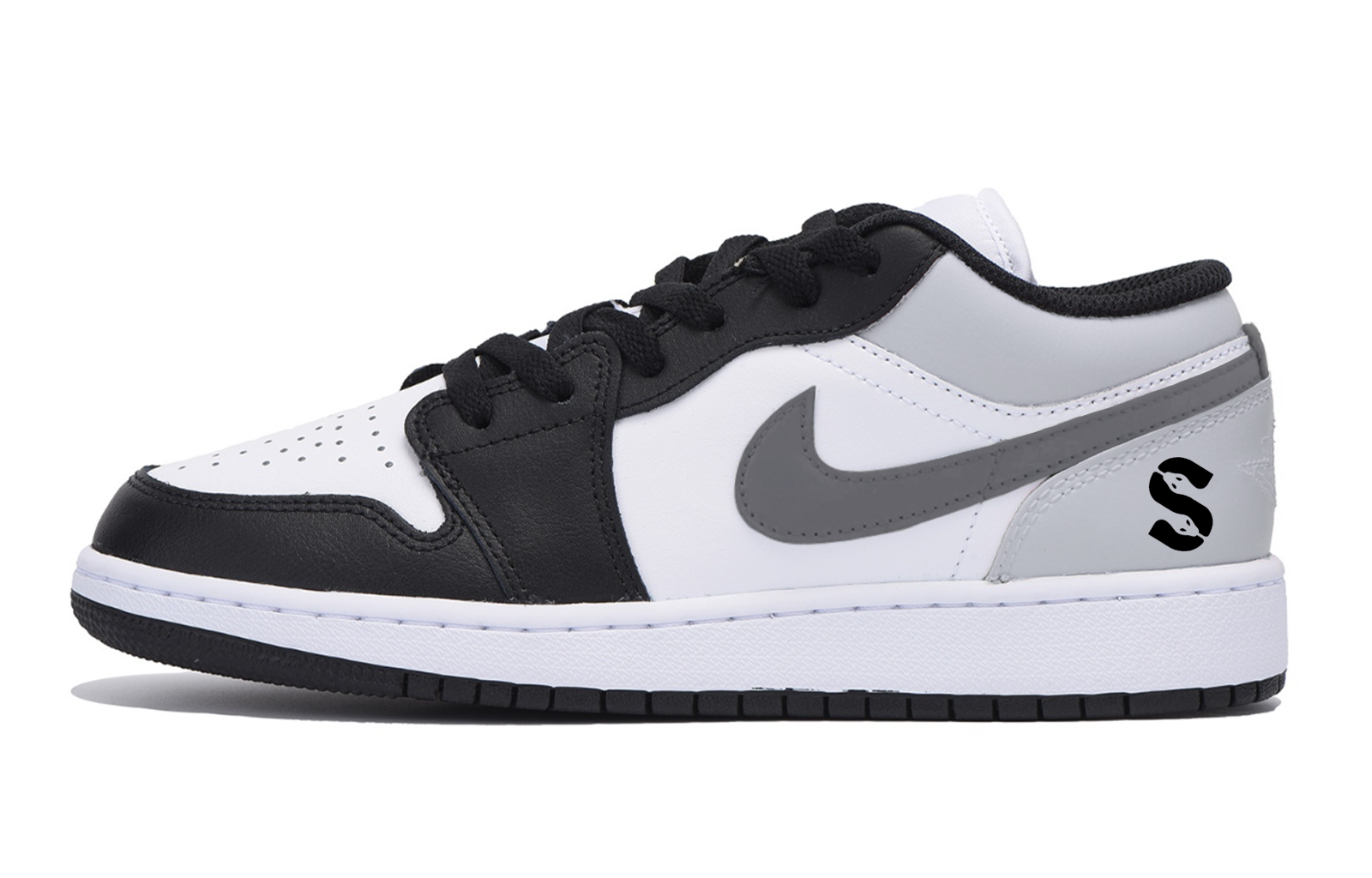 Jordan Air Jordan 1 Puppy Fragment, Year Of The Snake Abrasion Resistant Low top Vintage Basketball Shoes Men’s Black