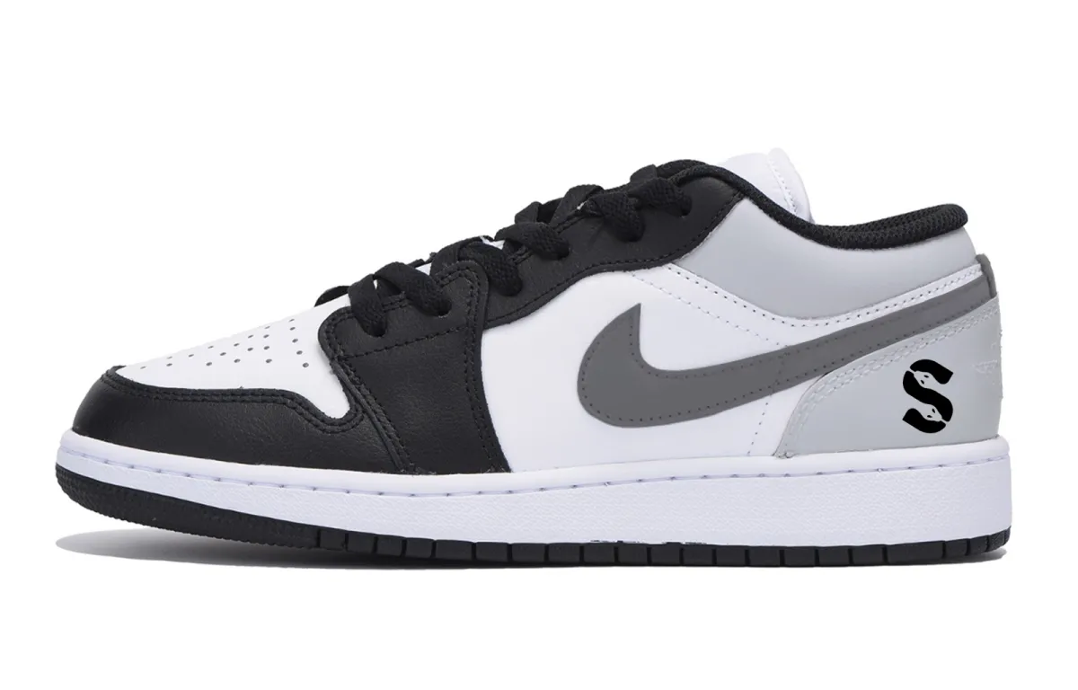 Jordan Air Jordan 1 Puppy Fragment, Year Of The Snake Abrasion Resistant Low top Vintage Basketball Shoes Men's Black