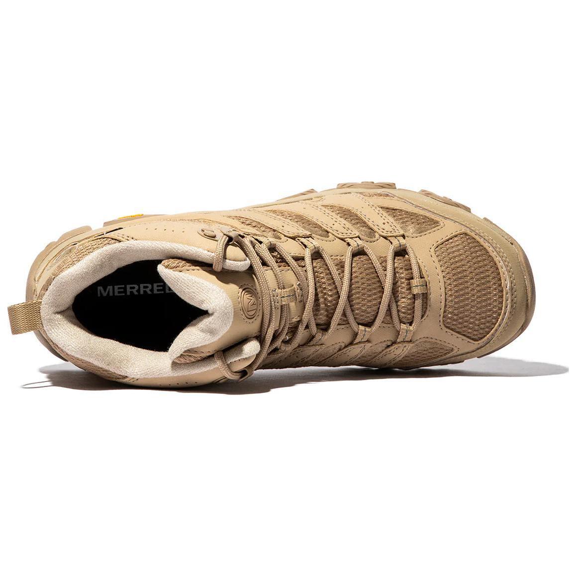 MERRELL MOAB 3 Slip Resistant Abrasion Resistant Mid top Hiking Shoes Men’s Beige