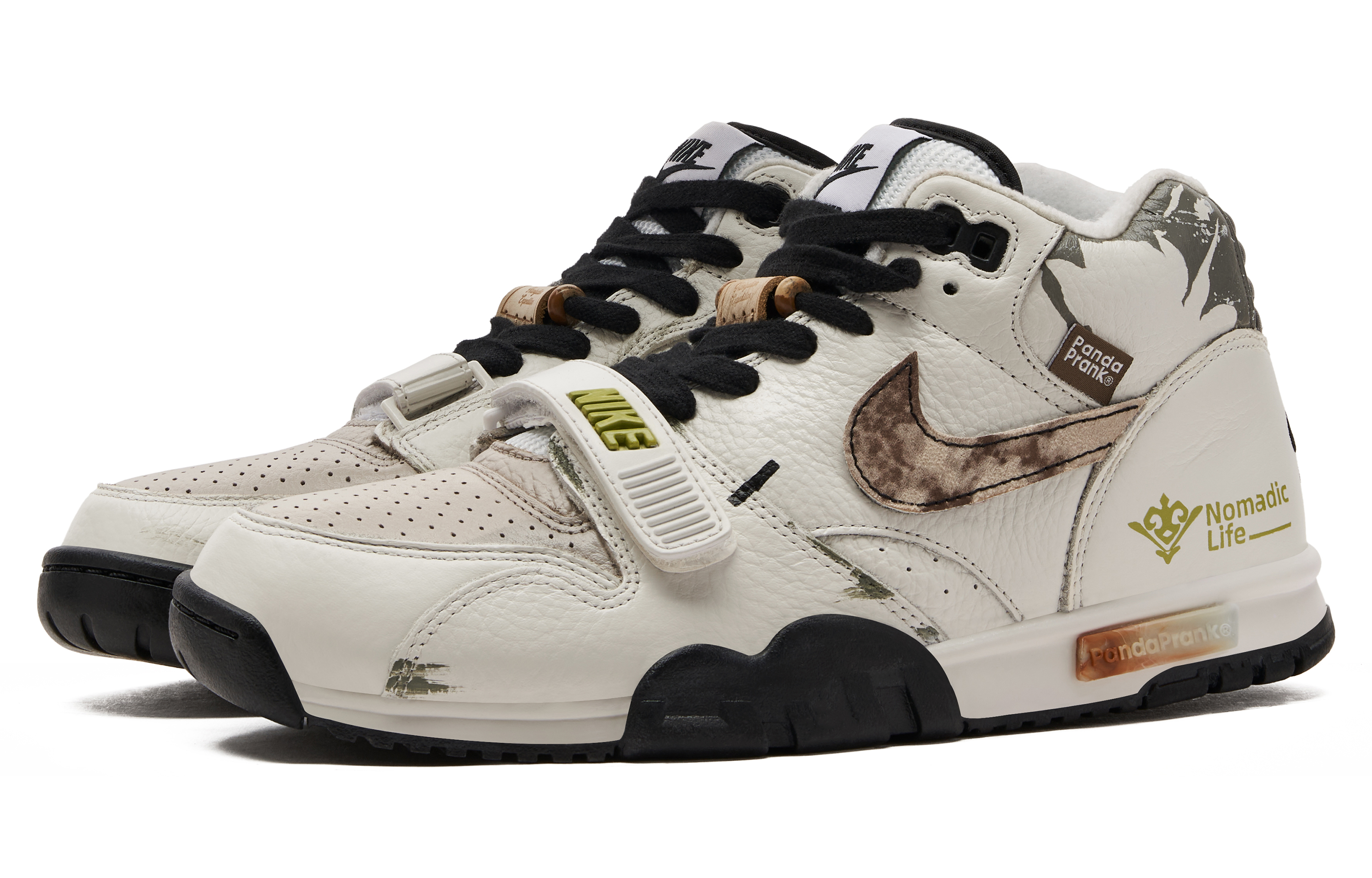 Nike Air Trainer 1 Slip Resistant Abrasion Resistant Mid top Training Shoes Men’s Beige Black